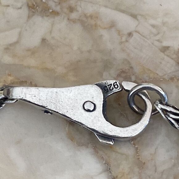 Trollbeads Sterling Silver Bracelet with Lock of Wisdom & Pandora Charm - Picture 4 of 8